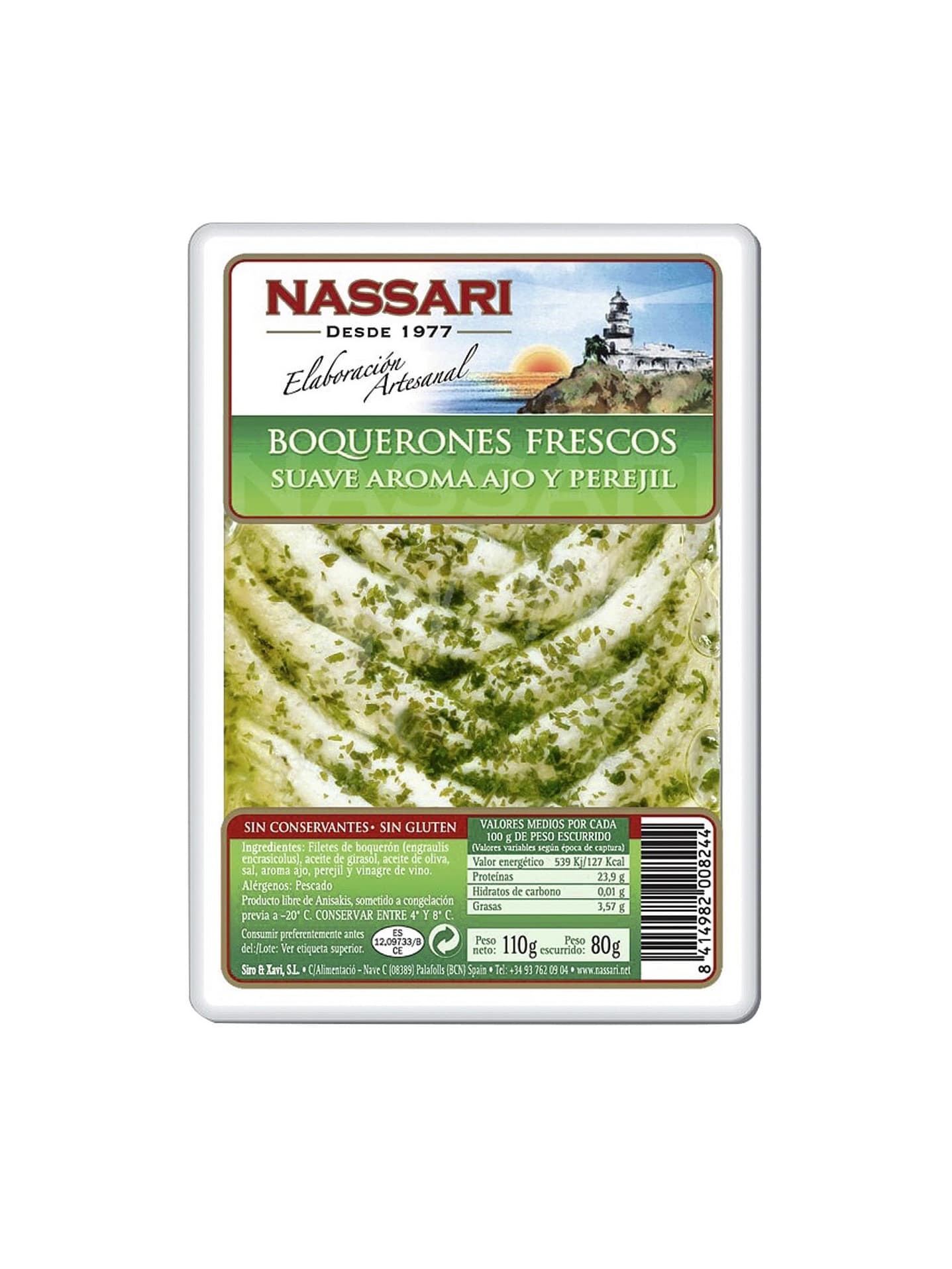 Boquerones i Olivenolie og Eddike Nassari