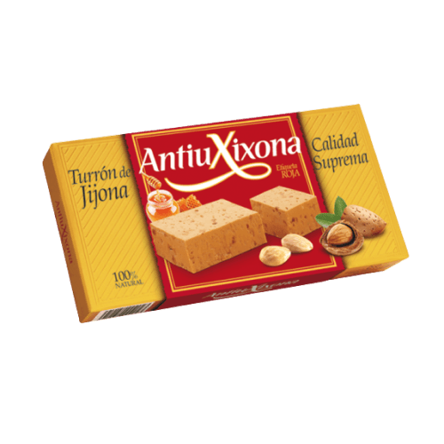 Turrón Jijona Antiu Xixona etiqueta roja