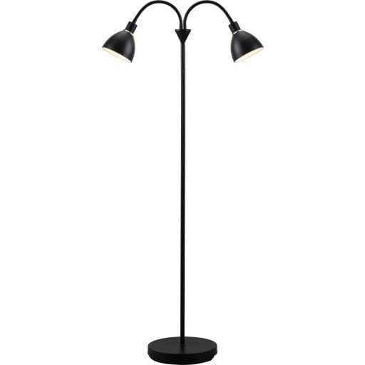 Nordlux Ray gulvlampe, 2-armet, sort