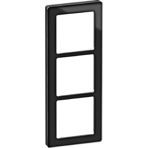 LK Fuga Pure 66 designramme, 3 modul, sort