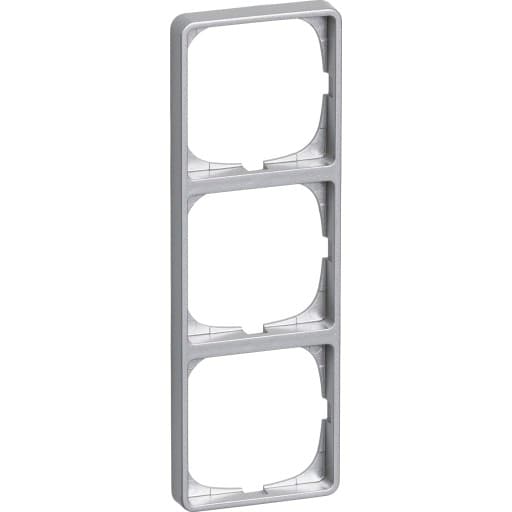LK Fuga Baseline 50 ramme, 3 modul, metallic