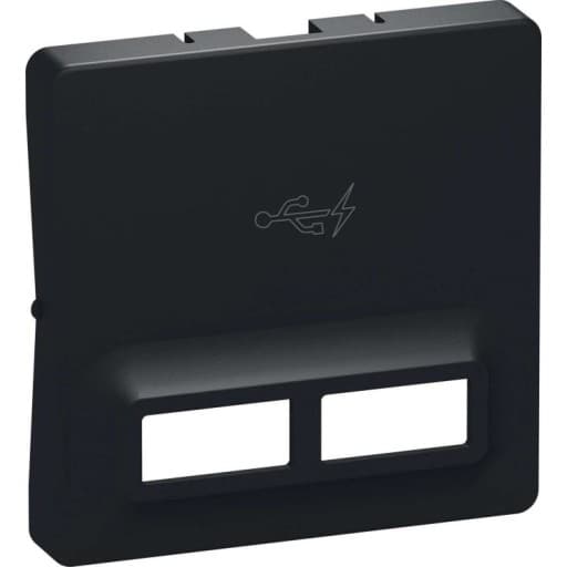 LK Fuga afdækning for 2 x USB-lader, 1 modul, koksgrå