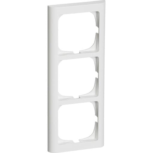 LK Fuga Softline 63 ramme, 3 modul, lodret, hvid