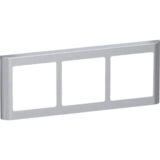 LK Fuga Soft 63 ramme, 3x1 modul, vandret, metallic