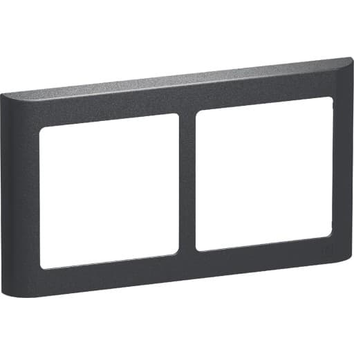 LK Fuga Soft 63 ramme, 2x1 modul, vandret, koksgrå