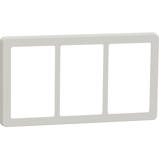 LK Fuga Base 63 ramme, 3x1,5 modul, lysegrå