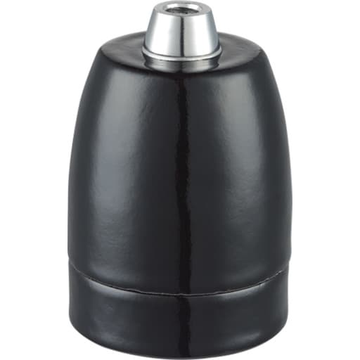 Halo Design porcelæn E27 fatning, sort