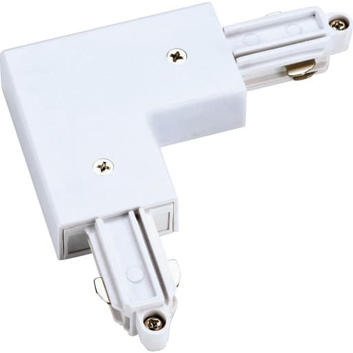 Nordtronic 1F hjørnestykke, jord på inderside, hvid