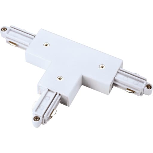 Nordtronic 1F T-samlestykke, højre jord, hvid