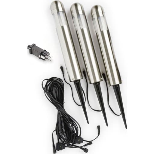 Konstsmide Amalfi bedlamper, rustfrit stål