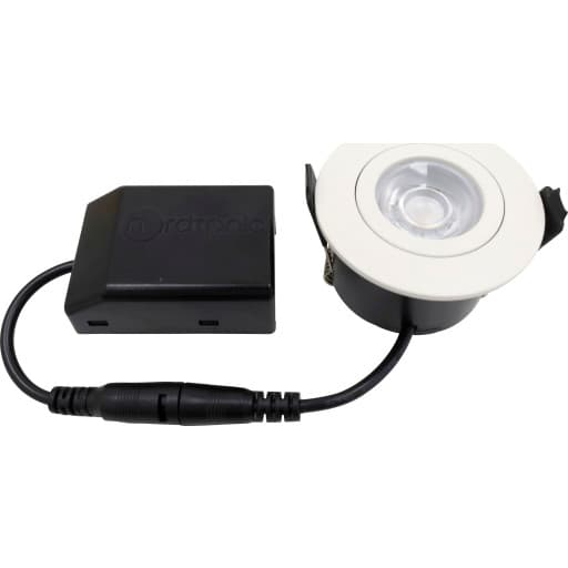 Nordtronic Low Profile Flexible indbygningsspot, Ø5,5 cm, hvid, 3000K