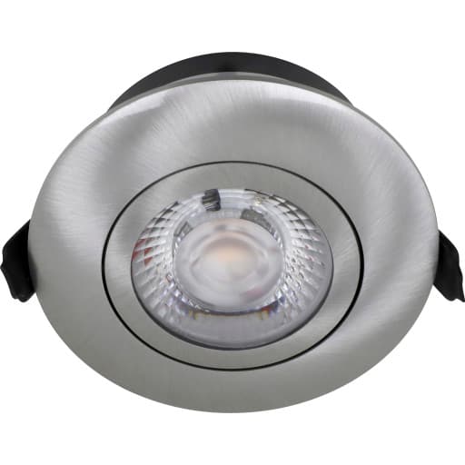 Nordtronic Low Profile Flexible indbygningsspot, Ø8,3 cm, børstet alu, 3000K