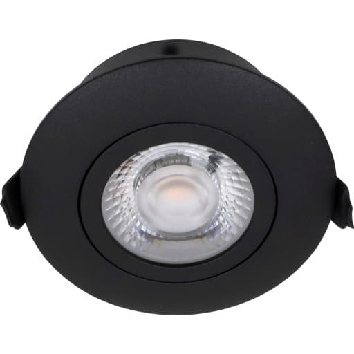 Nordtronic Low Profile Flexible indbygningsspot, Ø8,3 cm, DTW, sort