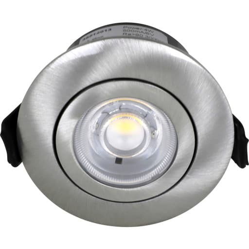 Nordtronic Low Profile Flexible indbygningsspot, driver, Ø5,5 cm, børstet alu, 4000K