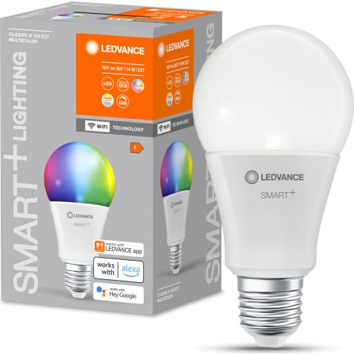 4 stk Ledvance Smart+ Wifi E27 standardpære, 2700K-6500K, 14W