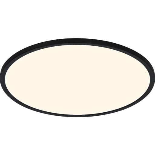 Nordlux Oja plafond, kelvinskift, sort, Ø42 cm