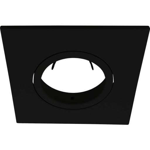 Nordtronic firkantet front til Quick Install G2 og Uni Install G2 spots, sort