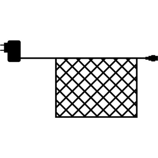 Sirius Easy-Line udendørs lysnet, 240 varm hvide lys, 2,5x1,5 meter