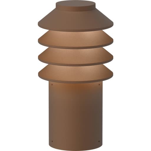Louis Poulsen Bysted Garden havelampe, 3000K, base, corten, lav