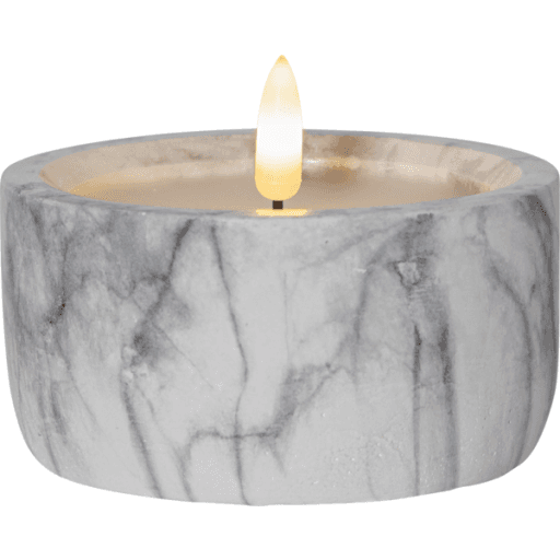 Star Trading Flamme Marble LED bloklys, batteri