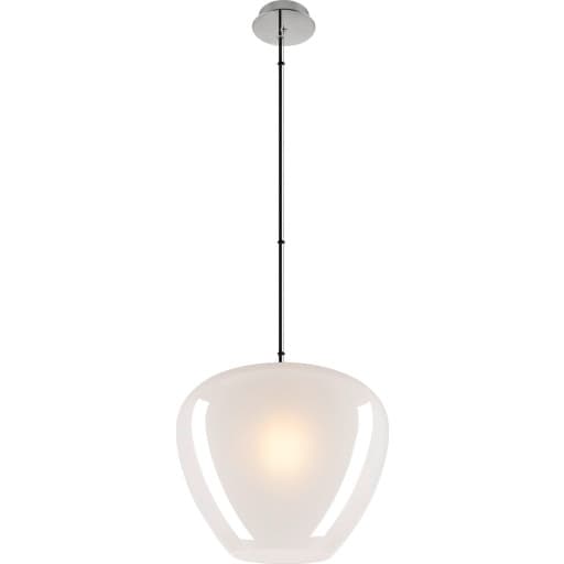 SLV Pantilo Convex pendel, krom/hvid, Ø40 cm