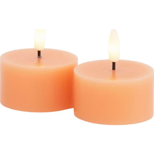 10 stk Sirius Sille LED fyrfadslys, batteri, orange