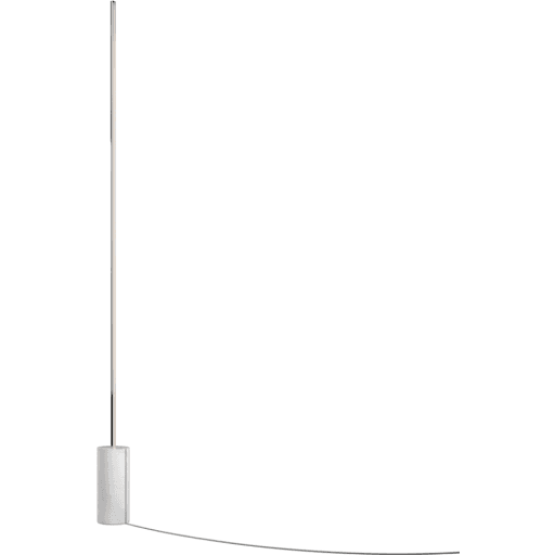 Sackit Expo 185 gulvlampe, børstet stål
