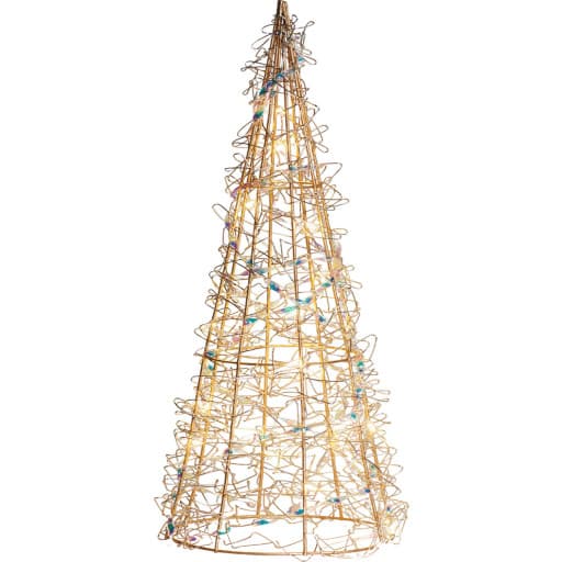 Sirius metal juletræ med lys, 30 cm