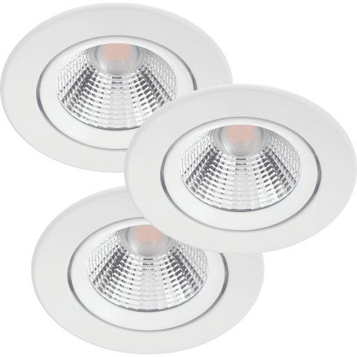 Philips myLiving Sparkle indbygningsspot, 2700K, 5,5W, hvid, 3-pak