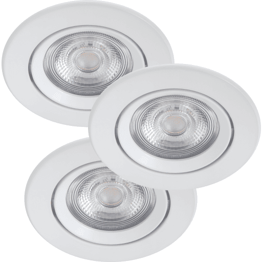 Philips myLiving Sparkle indbygningsspot, 2700K, 5W, hvid, 3-pak