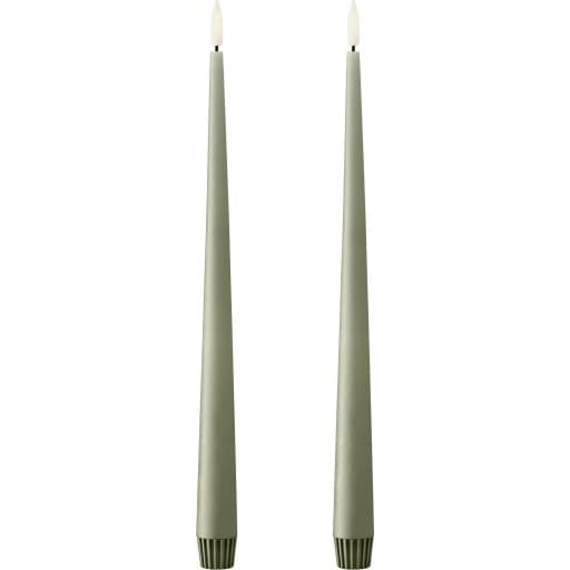 Ester & Erik LED kronelys, 30 cm, grøn, 2-pak