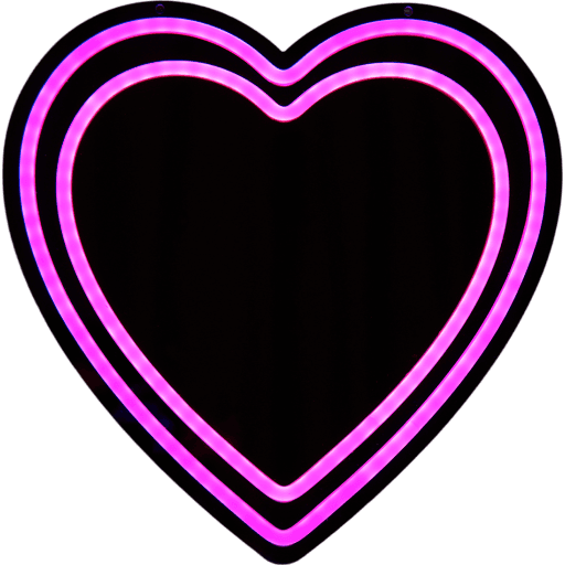 Veli Line Hjerte neon spejl