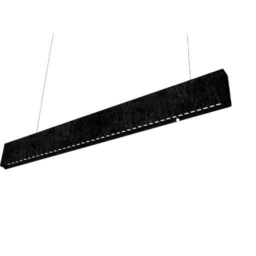 Ecofoss SilentFelt Slim langbordspendel, 3000K, 120 cm, sort