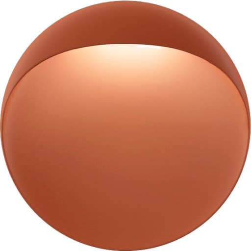 Louis Poulsen Flindt udendørs væglampe, 2700K, corten, Ø20 cm