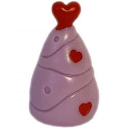 Jule Minifigur 4 Cm - Lyserødt / Pink JuletrØÂ¦ Med Hjertestjerne - Dekoration